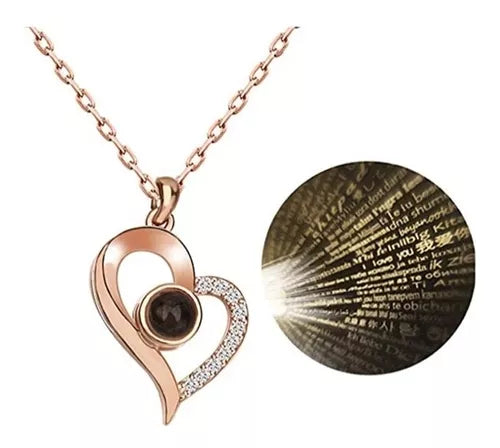 Collar “Te Amo en 100 Idiomas” 🤎 Incluye Caja 🎁