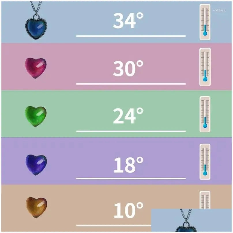 Collar Corazón Mágico Cambia de Color con Temperatura ❤️ Incluye Caja 🎁