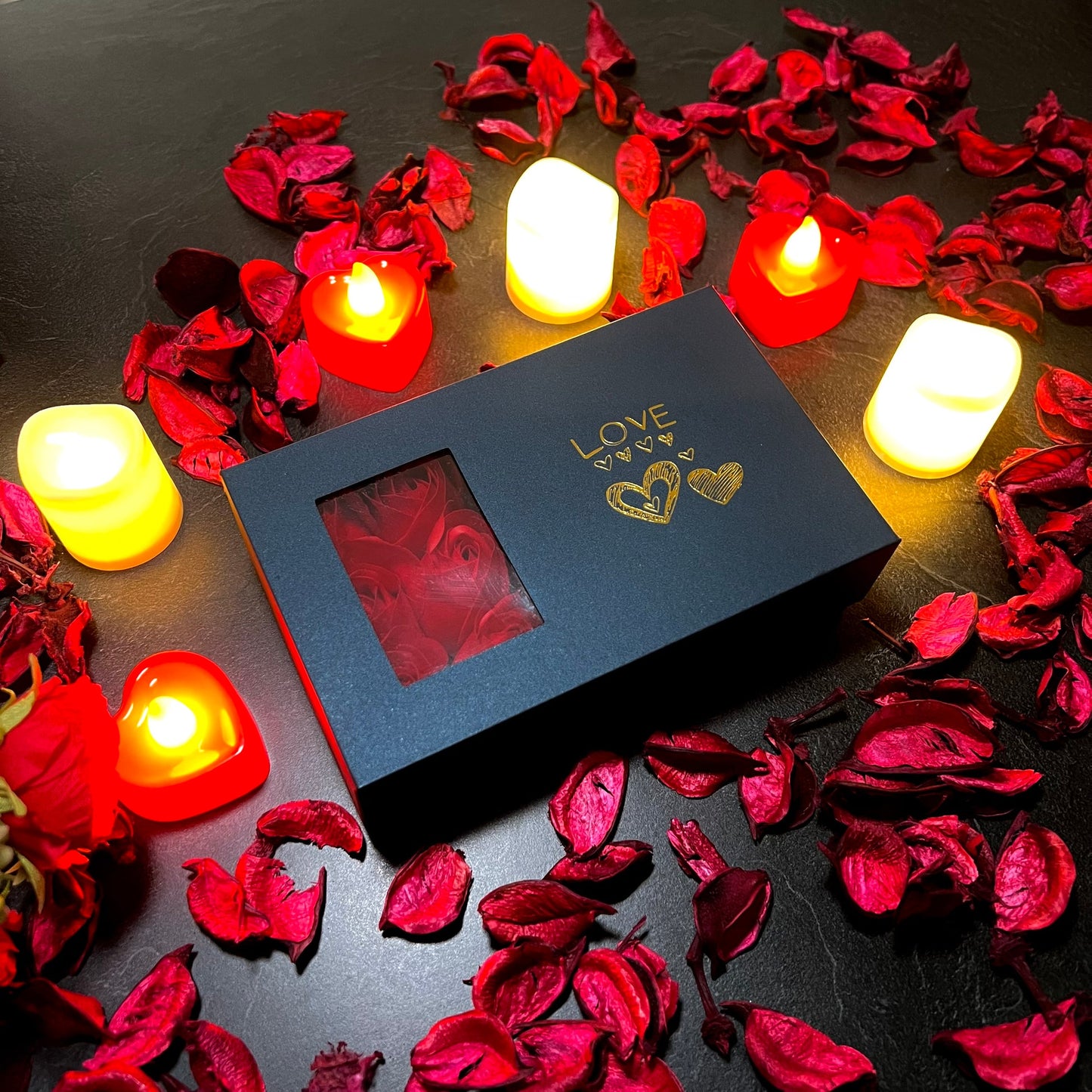 Kit Amor Infinito Completo: Collar y Anillo Giratorio + Rosas artificiales 🌹