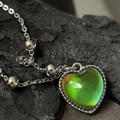 Collar Corazón Mágico Cambia de Color con Temperatura ❤️ Incluye Caja 🎁